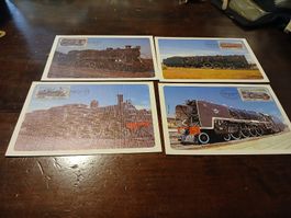 Ensemble 4 cartes postales locomotives anciennes occasion