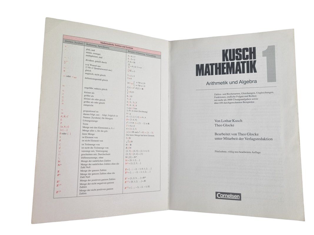 Libri: CORNELSEN Kusch Mathematik 1 Arithmetik u. Algebra – Usato da Wangen b. Olten venduto da Restwert_Wangen 2