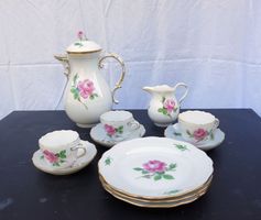 Meissen Mokka-Teilservice "Rote Rose" - 11-teilig (2. Wahl)