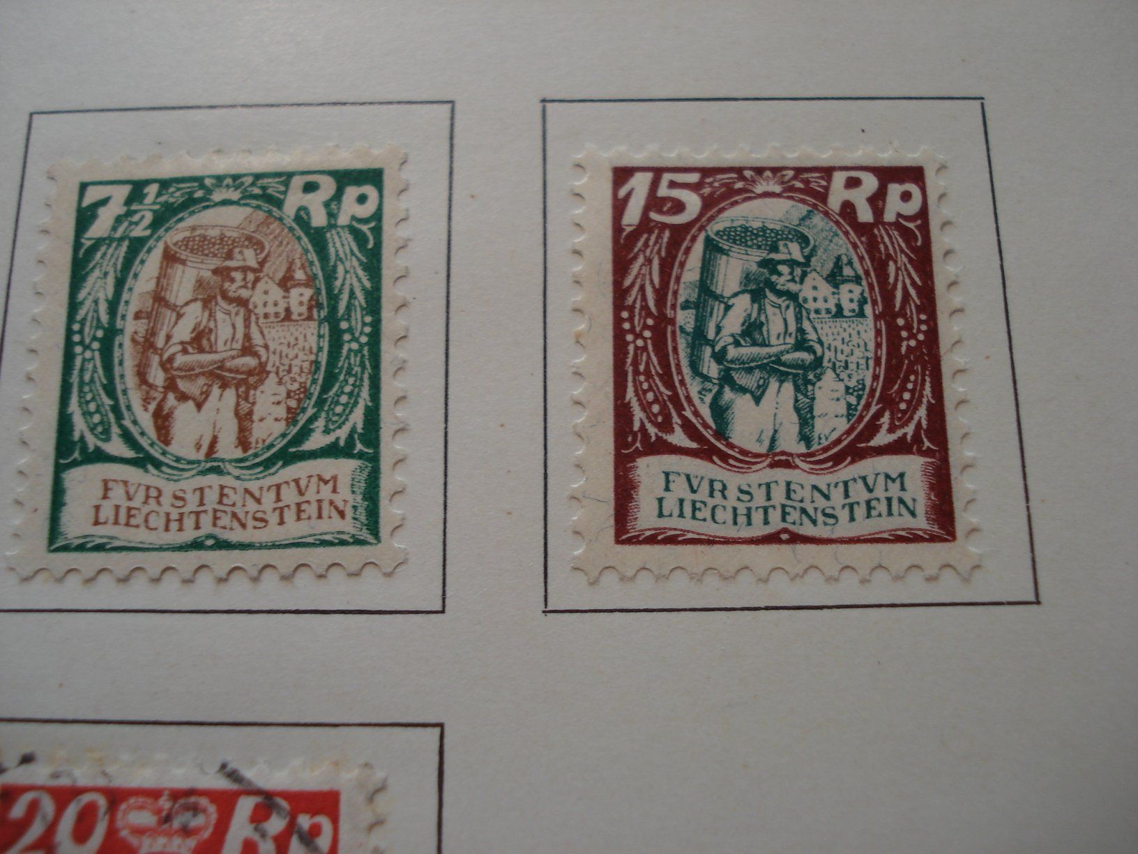 Tutti i francobolli: Liechtenstein, Satz 1924 */o – Usato da Niederwil AG venduto da morostahu 2