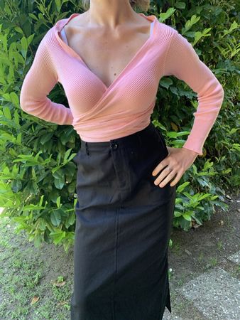 Maglia avvolgente rosa Barbi👌1Size 👌Top elegante!