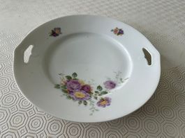 Piatto fiorato con manici