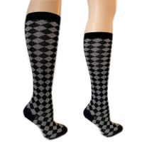 Kniesocken Gr. 36/37 Silberlurex VINTAGE 1980s NEU
