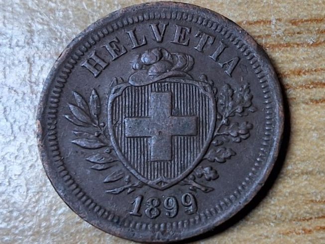 Tutti le monete: 1 Rappen 1899 - sehr schön! – Usato da Münchenstein venduto da purbach1 6