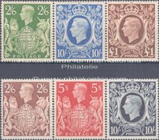 GB 212/230 König Georg VI. alle 6 Schlüsselwerte postfrisch