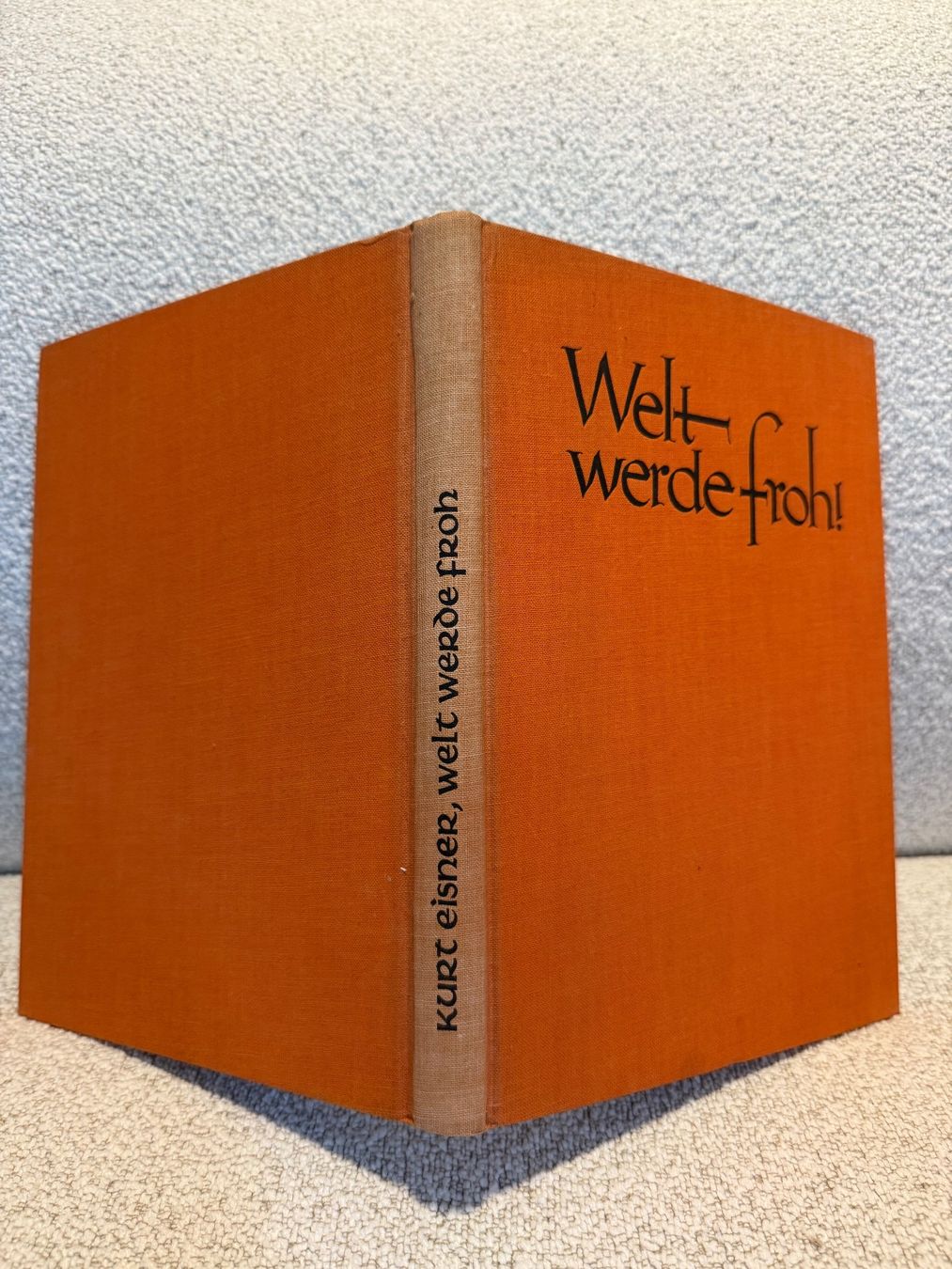 Libri: Kurt Eisner - Welt werde Froh - Büchergilde 1929 - RAR – Usato da Zürich venduto da thomashahn 1