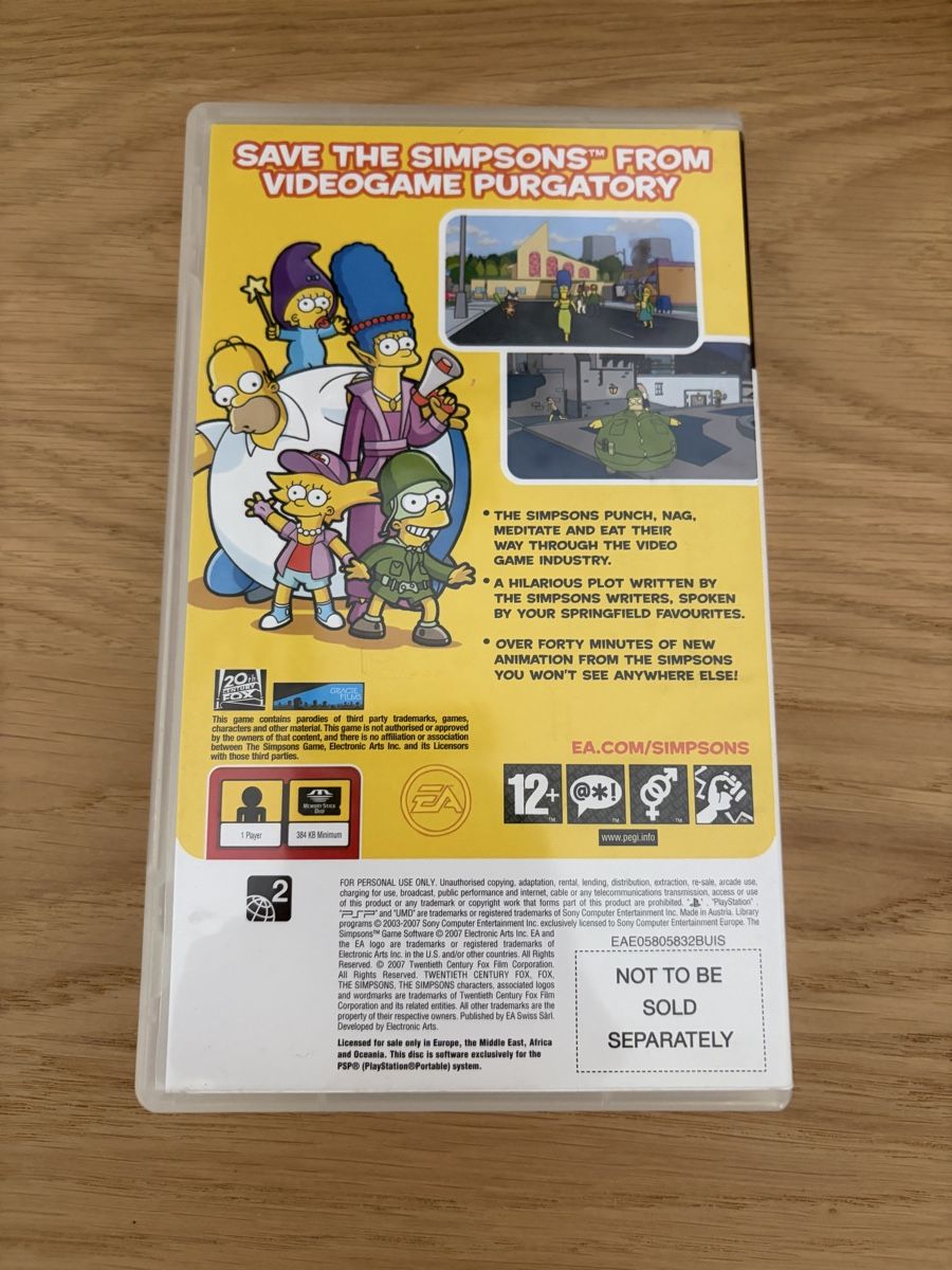 Sony Giochi: The Simpsons Game - PSP – Usato da Pully venduto da FunkyGames 1