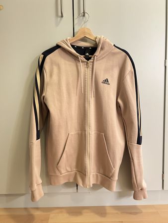 Adidas Hoodie, Beige mit Streifen, Grösse M, Top Zustand!