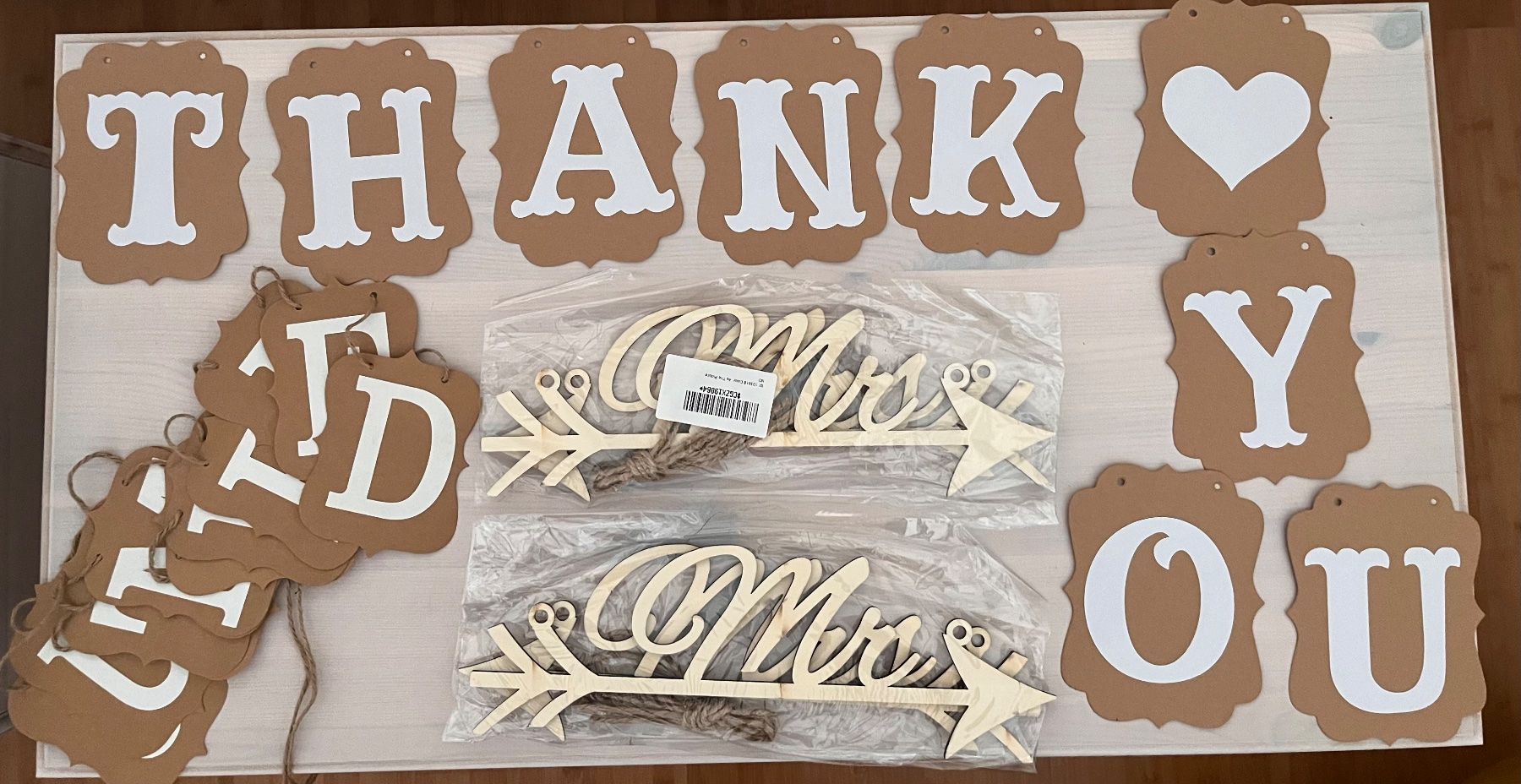 Tutte le decorazioni: Hochzeit Just Married Dekoration Set – Nuovo (secondo la descrizione) da Grenchen venduto da Replay111