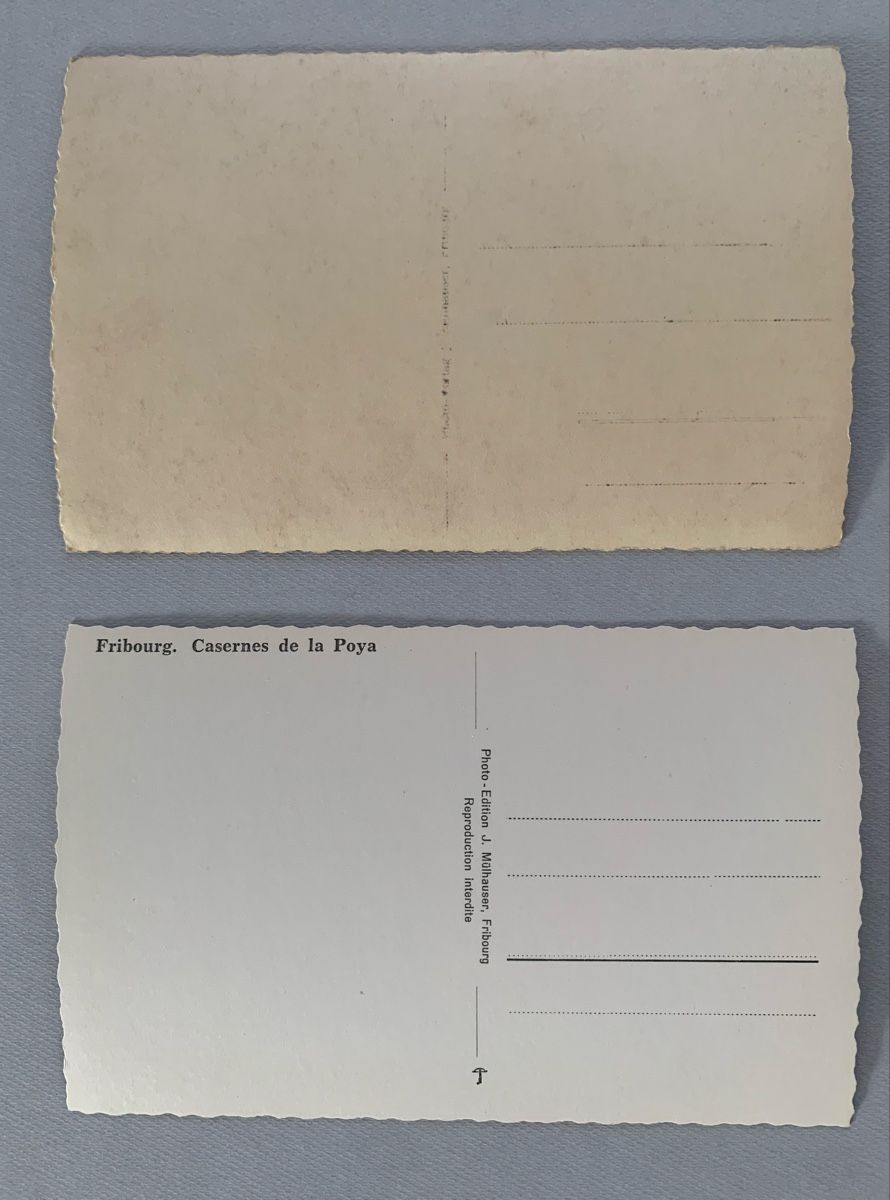 Cartes postales: Ansichtskarten - General Guisan & Kaserne La Poya, FR – D'occasion à Düdingen par polytropon_5 3