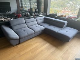 L Sofa mit Bettfunktion