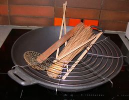 WOK Gusseisen 36 cm Durchmesser