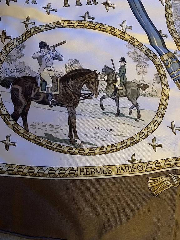 Hermès Foulard & Sciarpe: Hermès Seidentuch "La Chasse a Tir" von Ledoux – Usato da Richterswil venduto da Moii89 1