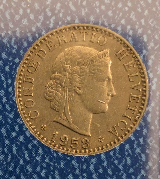 Tutti le monete: 20 Rappen 1958 – Usato da Arch venduto da coinsandmore