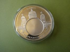 versilberte Medaille 50 mm PP,   Henry Dunant