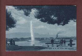 GENEVE - Bateau CGN et Jet d'eau