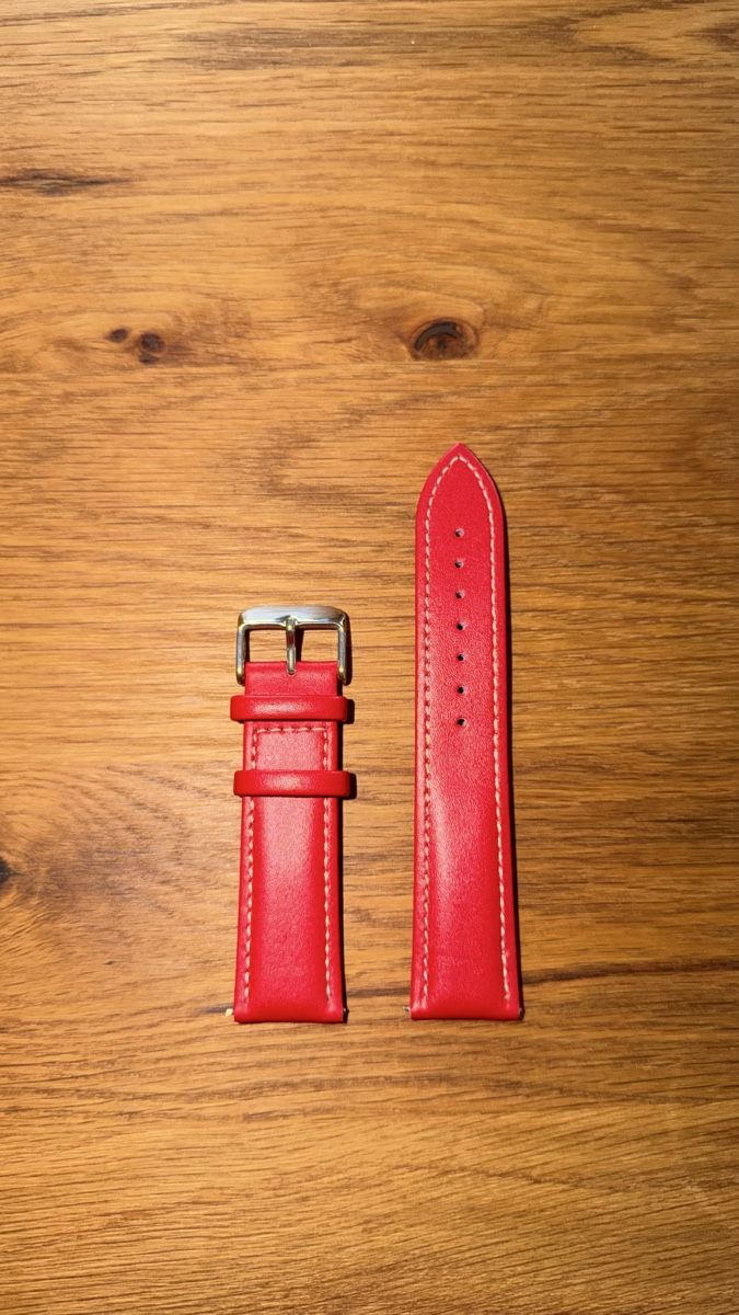 Armbänder & -reifen: Bracelet Montre cuir rouge 22mm – Neu (gemäss Beschreibung) aus Grimisuat von MrAMG6.3