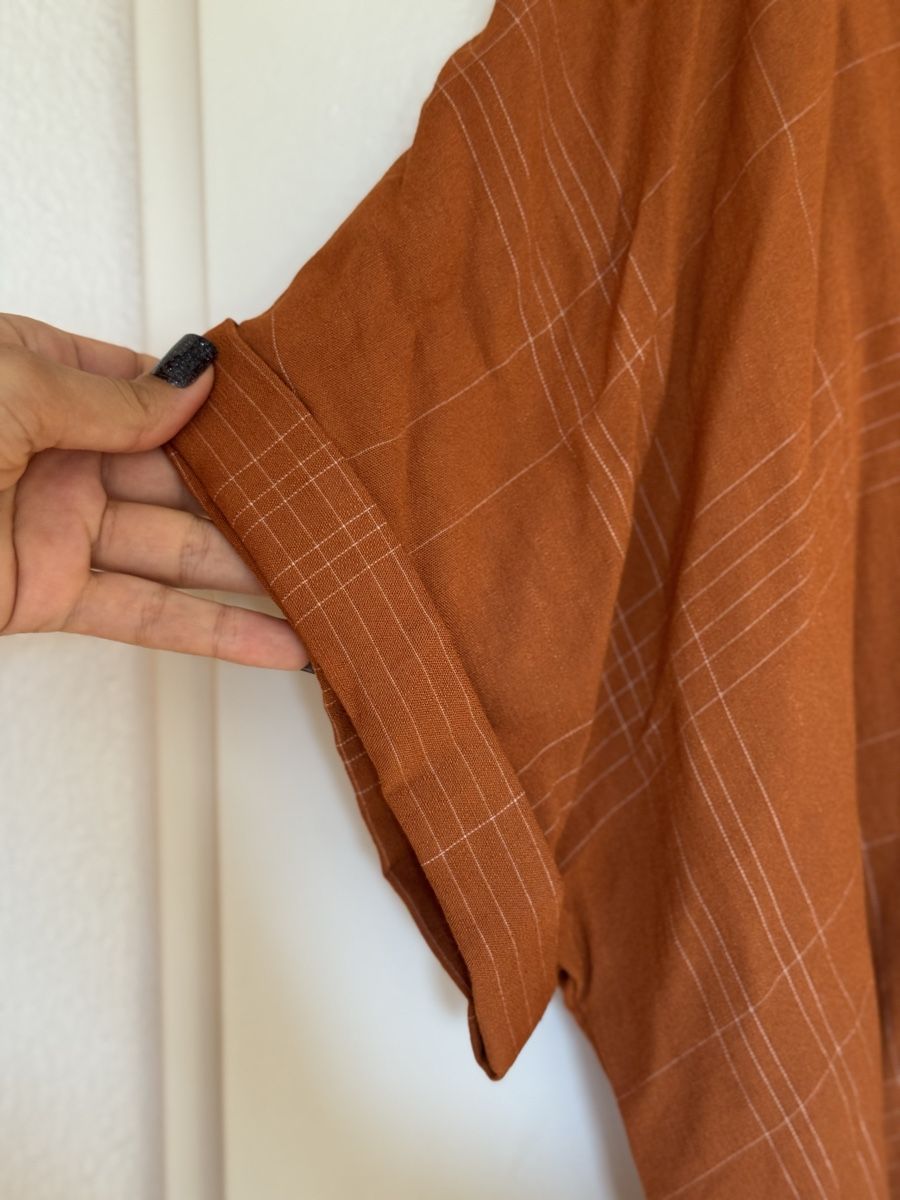 Ulla Popken Camicette: Bluse Ulla Popken kariert orange Grösse 50/52 – Usato da Turbenthal venduto da elizameise 3