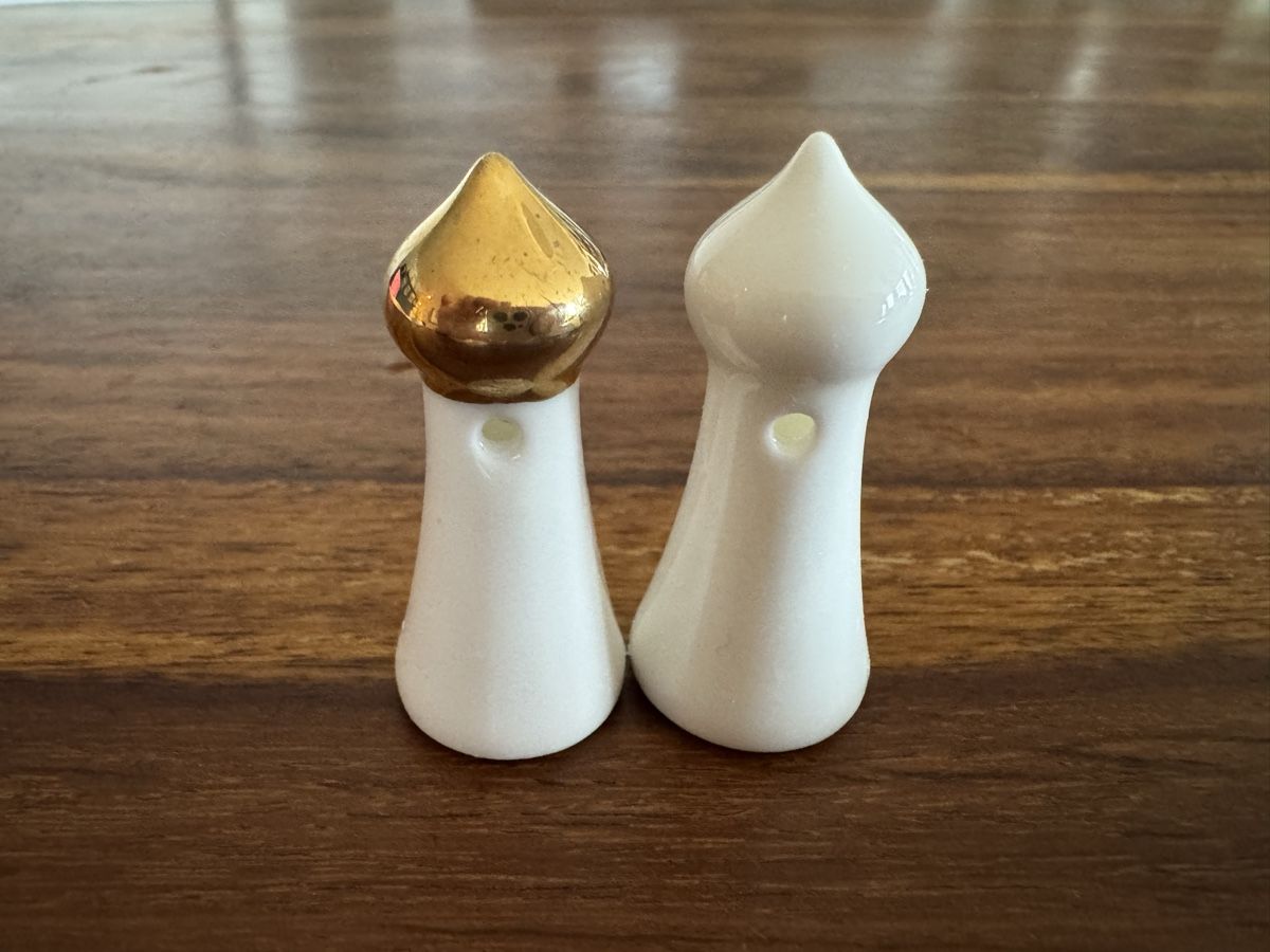Set di piatti: Turkish Airlines Business Class Salz & Pfeffer Spender – Usato da Brugg AG venduto da Winter789 1