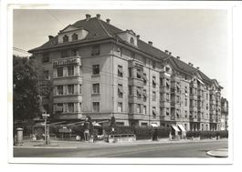 Zürich VI. - Restaurant Kreuzstrasse ESSO Tanksäule um 1940