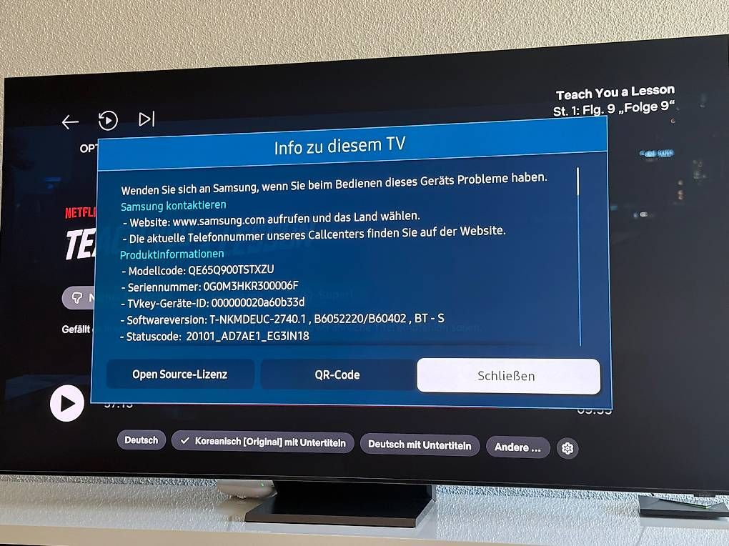 Samsung Appareils TV: Samsung QLED 65zoll – D'occasion à Münchwilen TG par jza_2csd 2