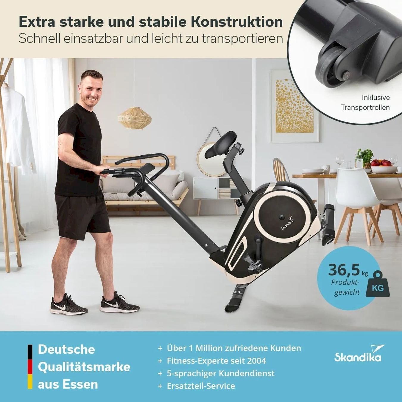 Hometrainer: Skandika Morpheus Ergometer schwarz – Nuovo e nell'imballaggio originale da Bottighofen venduto da zaap 5