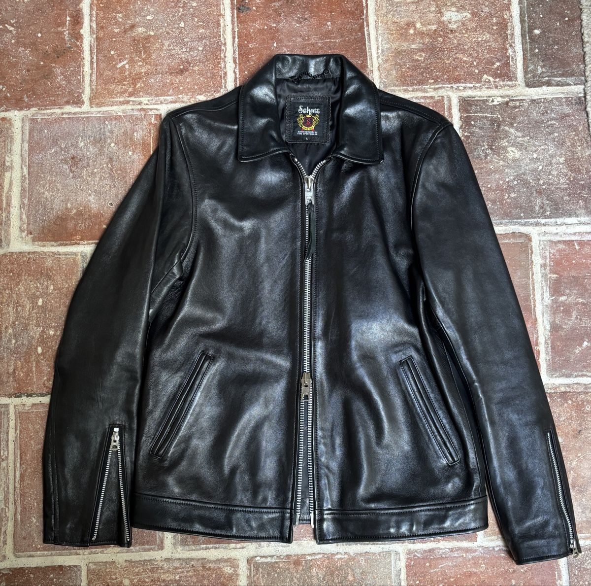 Schott Giacche: Schott Nappa Lederjacke Schwarz size L – Usato da Bern venduto da kue_db29