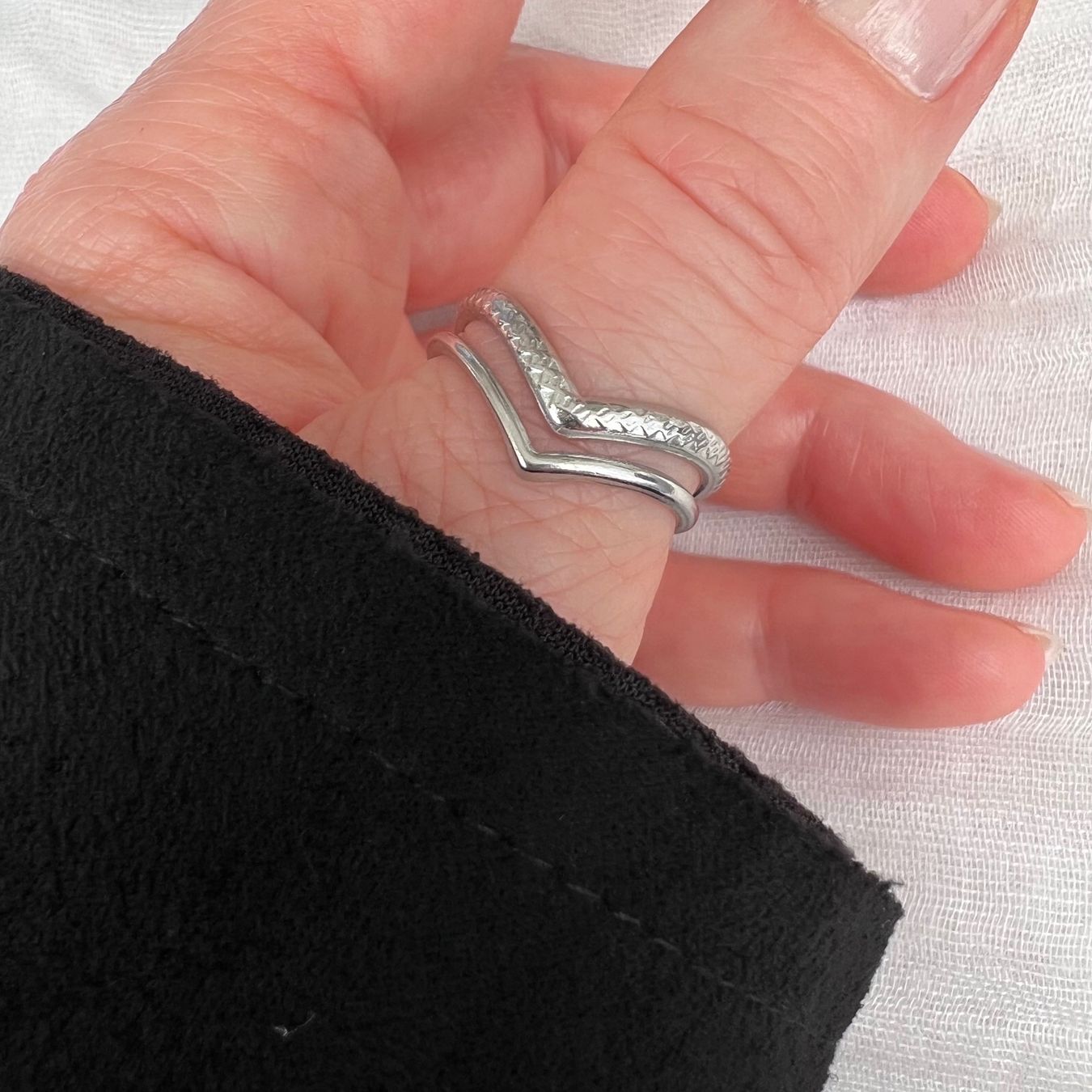 Anelli: Bague en acier inox design – Nuovo (secondo la descrizione) da Pully venduto da sunaddict 1
