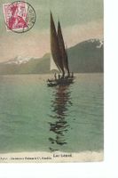 Lac Léman, Genfersee Segelschiff, Barque, 1910, frankiert