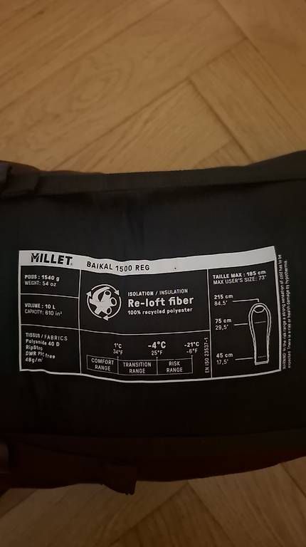Sacchi a pelo: sac de couchage, Millet Baïkal – Usato da meyrin venduto da irene014 4