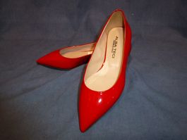 ALBA TECI BALLERINA LACKLEDER ROT GR 40 1 X GETRAGEN - LEDER