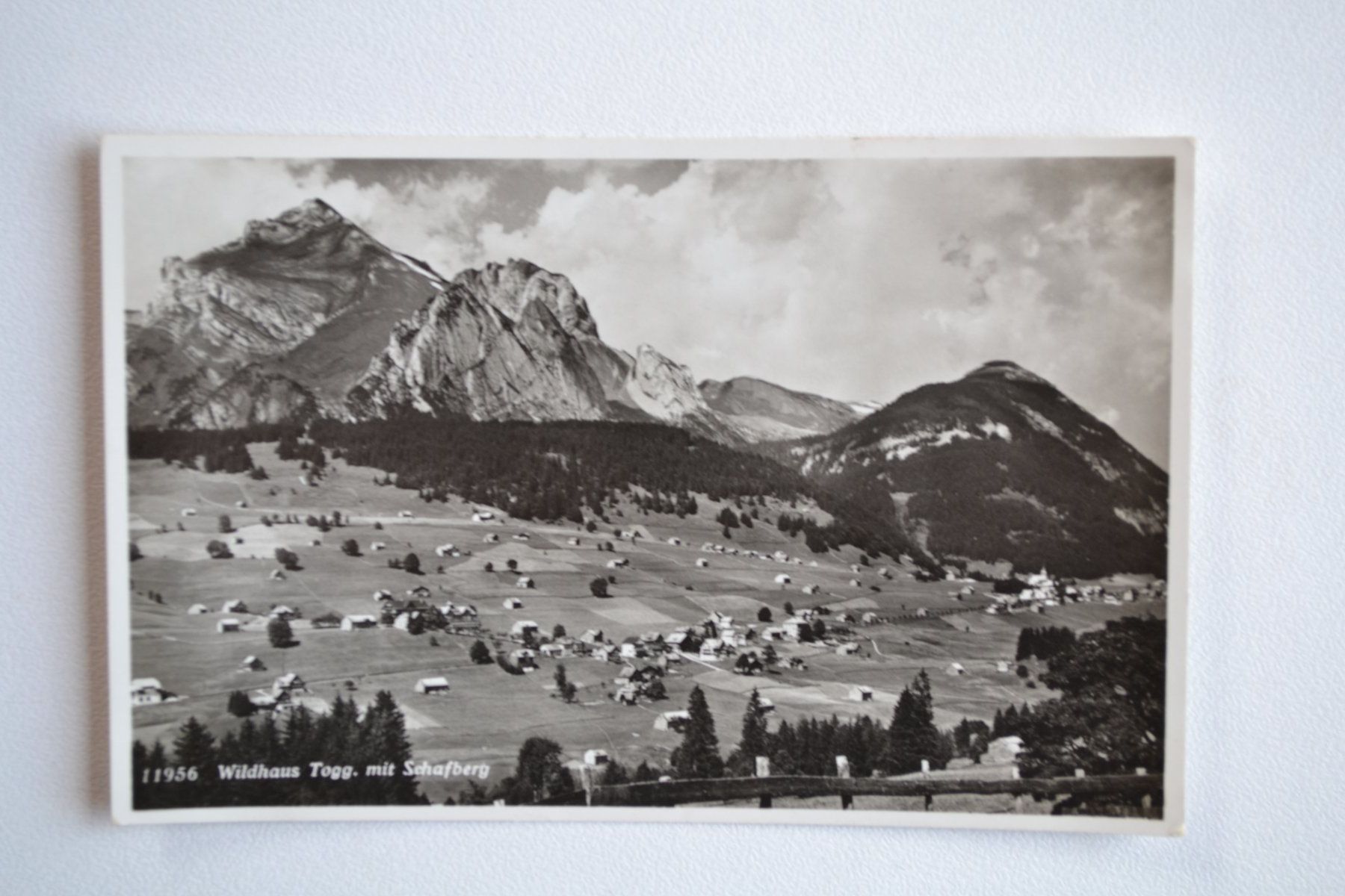 Cartoline postali: AK Wildhaus Togg. mit Schafberg – Usato da Beinwil am See venduto da kajak55