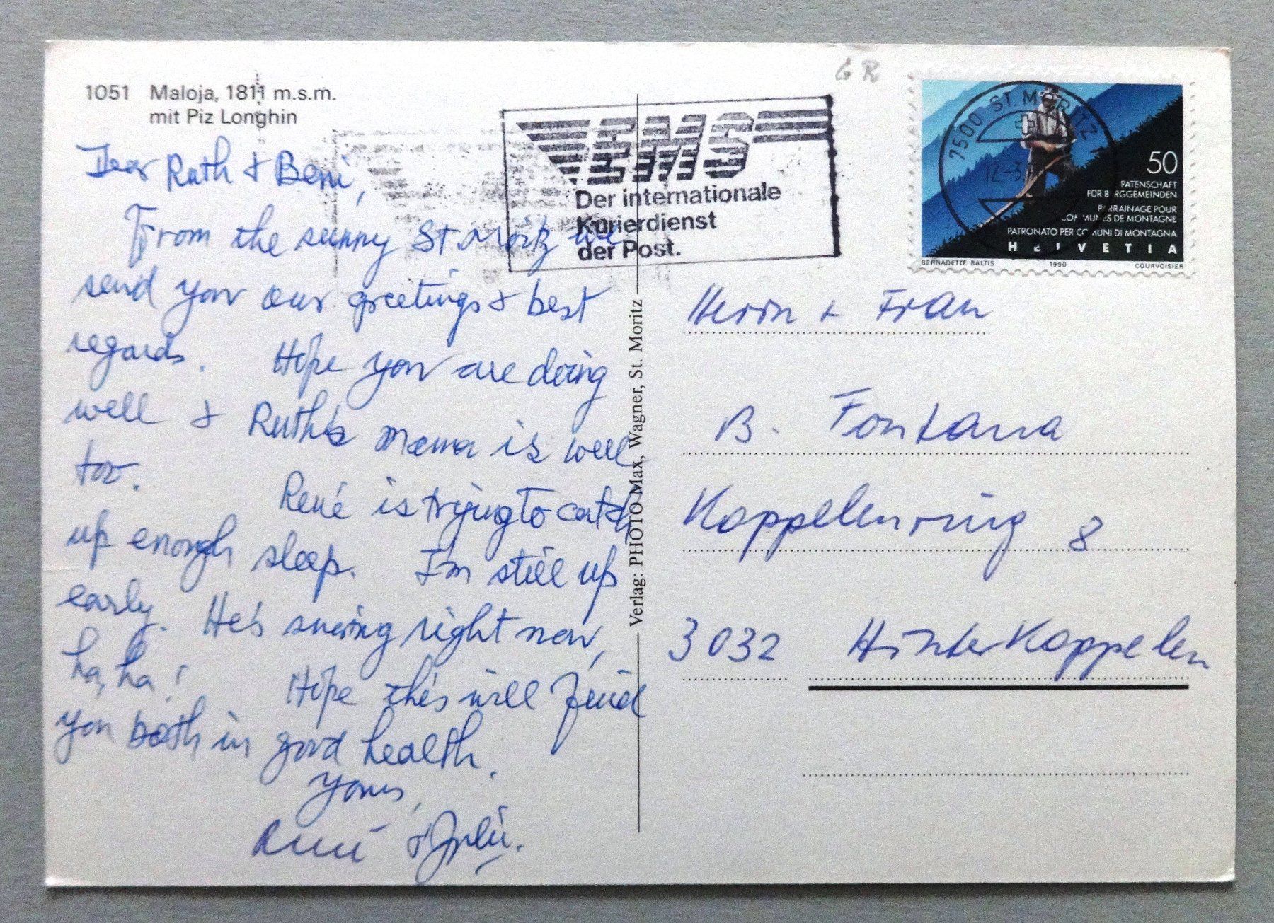 Cartes postales: Maloja, 1811 m s.m. – D'occasion à Fétigny par Billy2miny 1