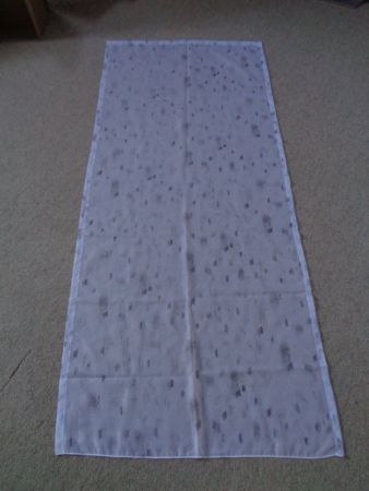 Vorhang weiss/grau 83 x 194 cm (Stangendurchzug)