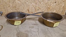 2 Stk. Messingpfannen alt