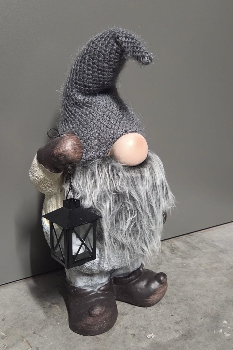 Tutte le decorazioni: Gartenzwerg / Wichtel mit Laterne, grau/weiss | 54cm – Usato da Wädenswil venduto da TaSch77 2