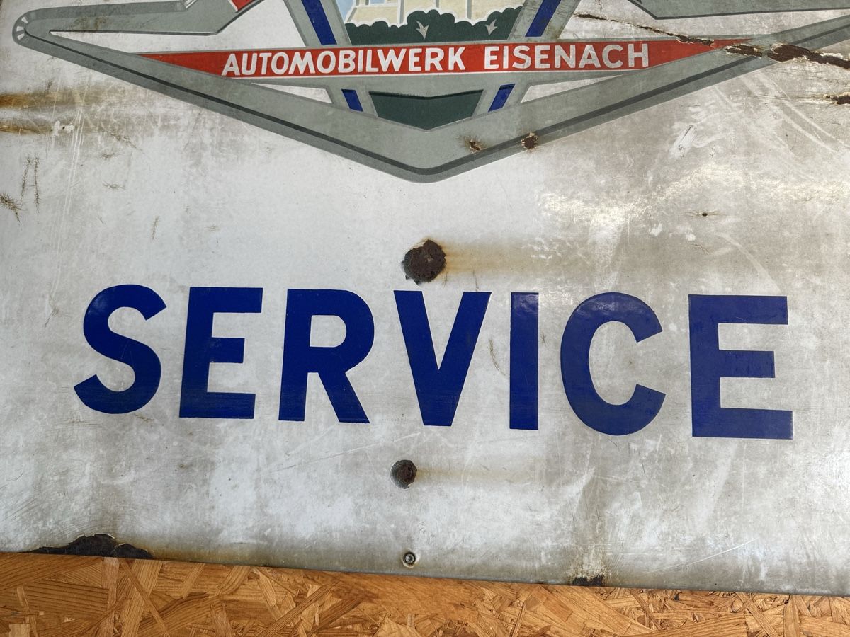 Insegne: Eisenacher Automobilwerke Service Schild E-Maille – Usato da Ballwil venduto da snap-master 2