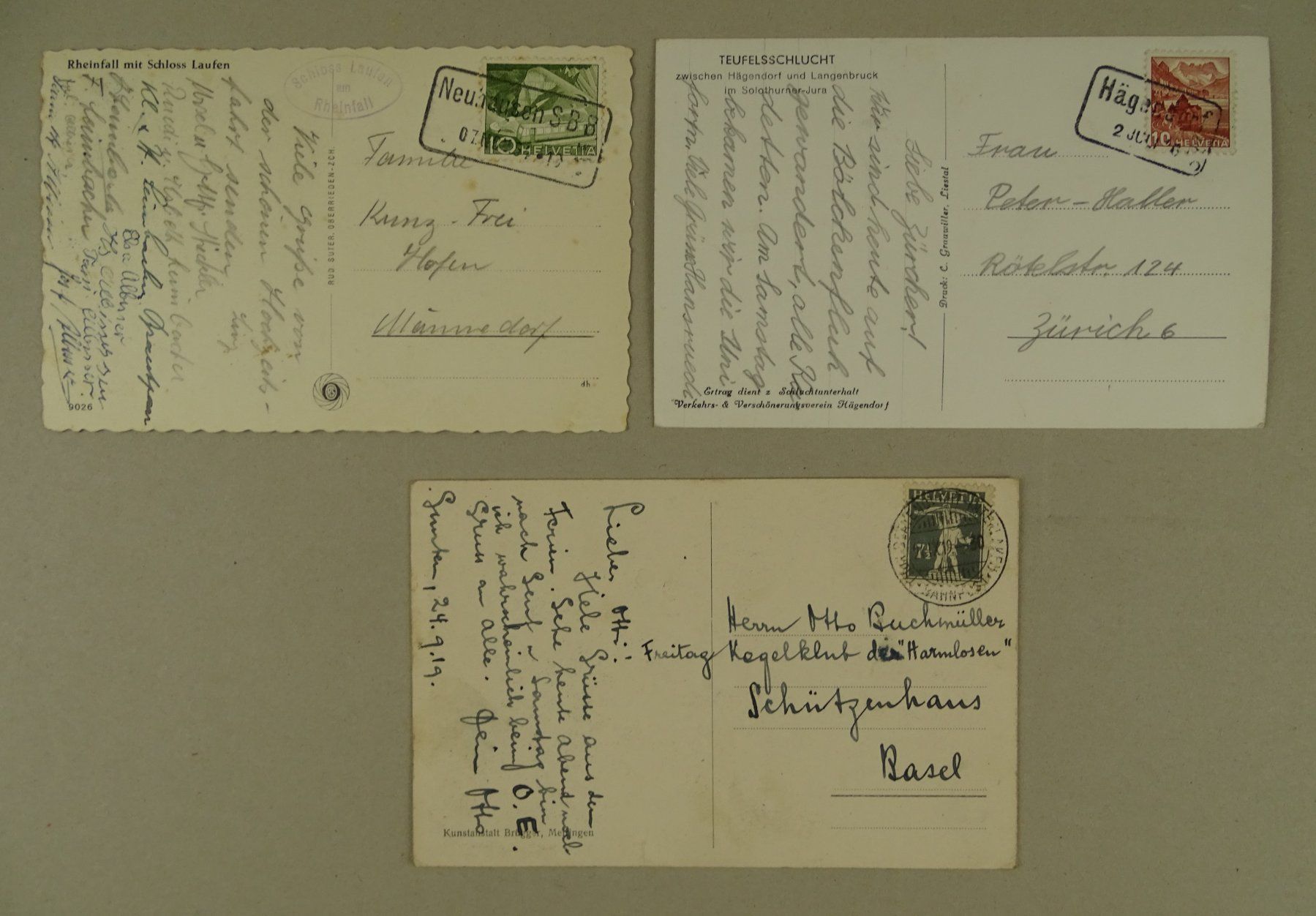 Alle Briefmarken: SCHWEIZ BAHNSTEMPEL, 25 ÄLTERE BRIEFE/KARTEN – Gebraucht aus Grüningen von Kartensammler 3