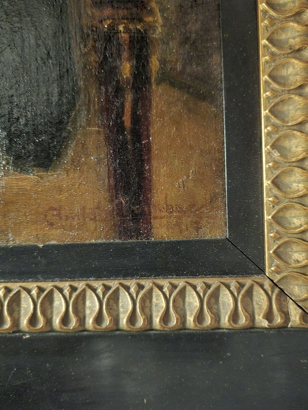 Dipinti: Antike Painting signed 1919 – Usato da Bern venduto da Mr.Garcia300 3