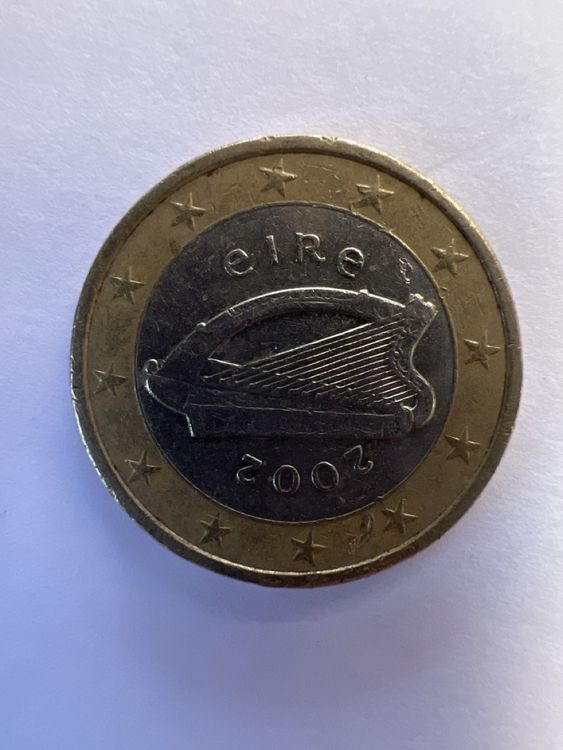 1 EURO IRLAND 2002 EINZIGARTIG SPIEGELEI FORM SEHE BILDER (Gebraucht ...
