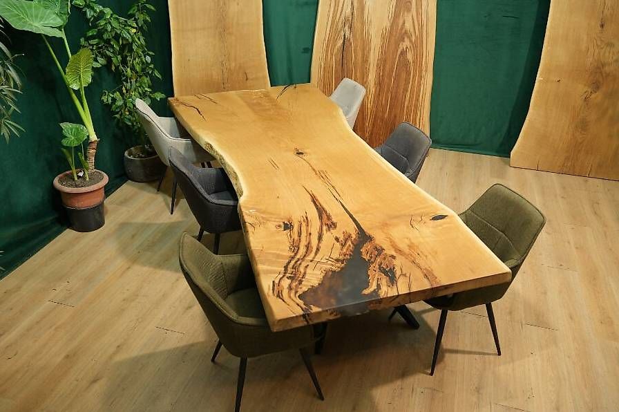 Tables: Eichenesstisch - Handgefertigt aus einer einzigen Baumscheib – D'occasion à Walchwil par Swissdesign_Haag 1