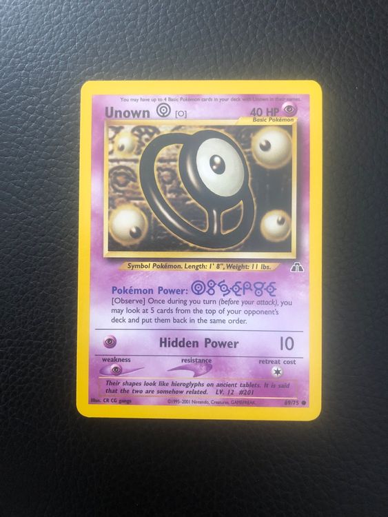 Neo Discovery Unown O 69/75 Ab 1 (Gebraucht) in Paradiso für CHF 2 ...