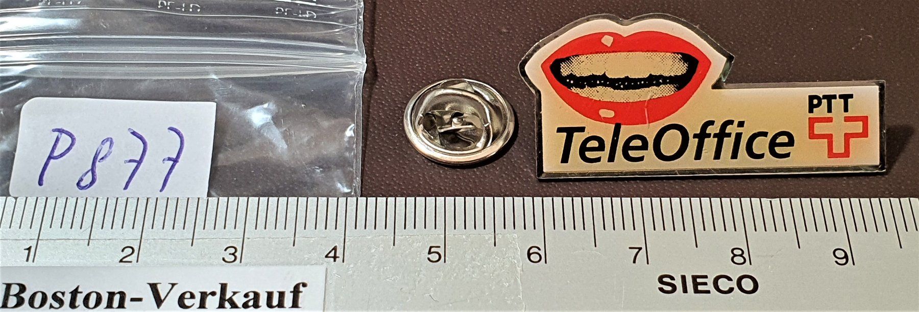 Plaketten & Abzeichen: P877 - Pin Post PTT TeleOffice – Gebraucht aus Reinach BL von Boston-Verkauf 1