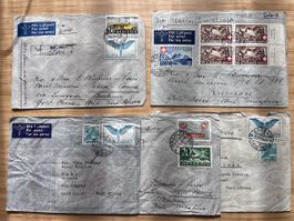 1939-1940 5x Air Mail pour WEST AFRICA 
