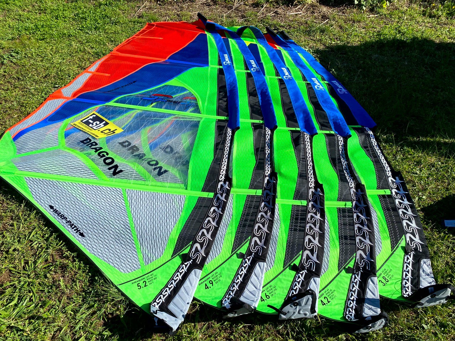 Surfen: S2Maui Dragon 2021 5 Segel Satz – Gebraucht aus Münchenbuchsee von Hanspeter100