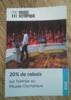 20% de réduction pour une entrée adulte au Musée Olympique