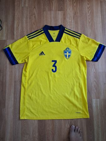 Schweden Trikot Lindelöf #3 Adidas Aeroready Gr. L Sverige