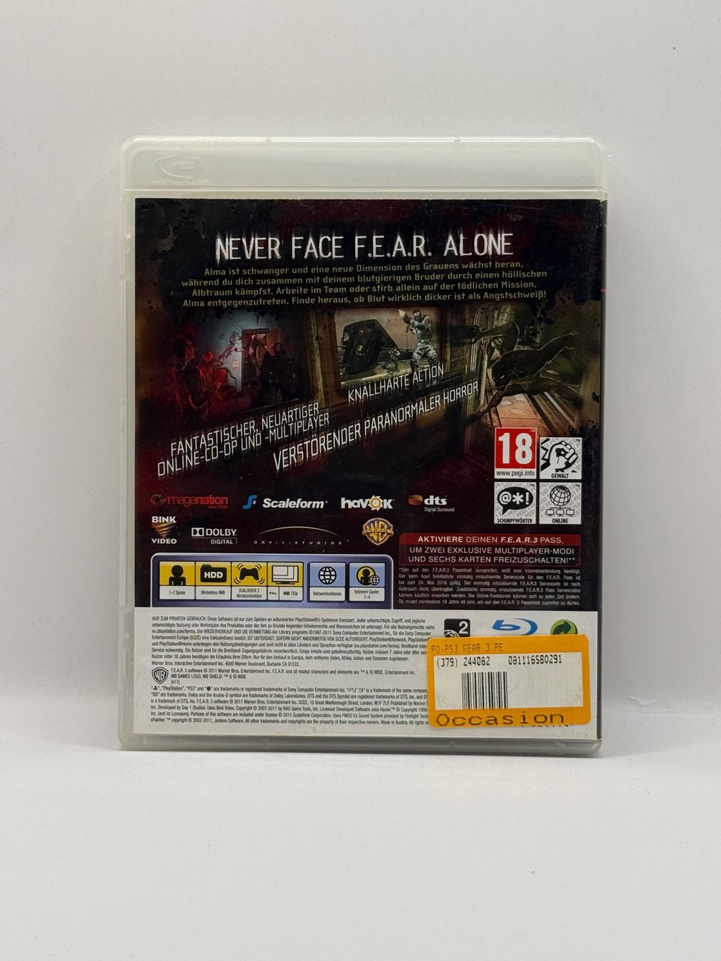 Giochi: Fear - Playstation 3 - CIB – Usato da Dietikon venduto da gab_qz7y 1