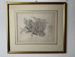 Cantons de Schwitz et de Zug – Kupferstichkarte, ca. 1840