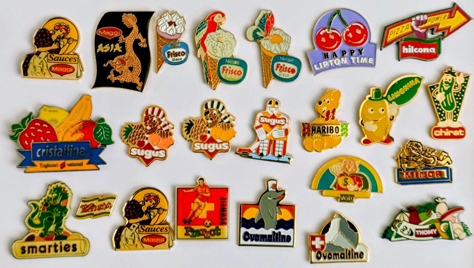 Plaketten & Abzeichen: diverse Lebensmittel Pins – Gebraucht aus Pfäffikon ZH von Colacity
